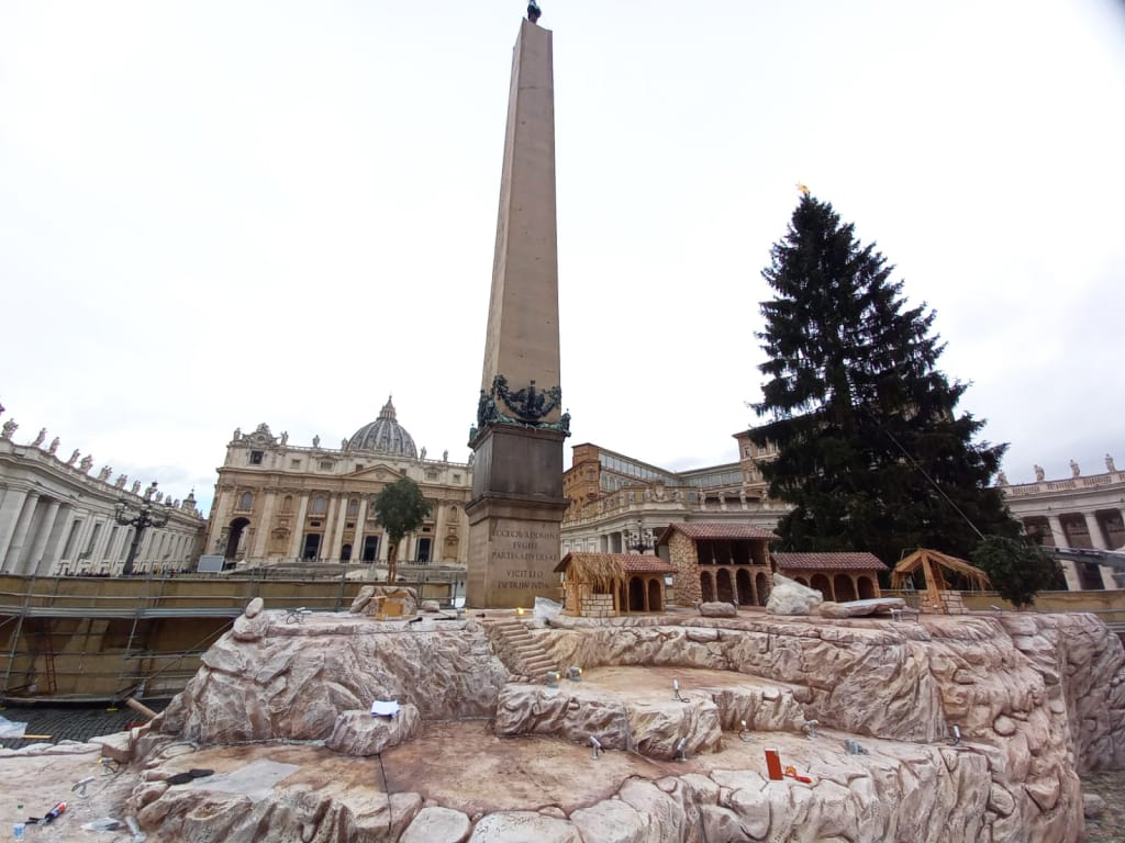 Il presepe in Piazza San Pietro